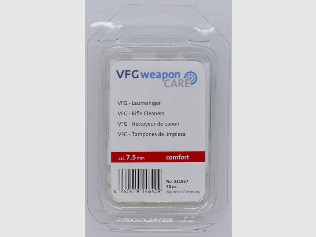 VFG Laufreiniger Comfort / 50er 7,5mm Reinigungszubehör für Waffen