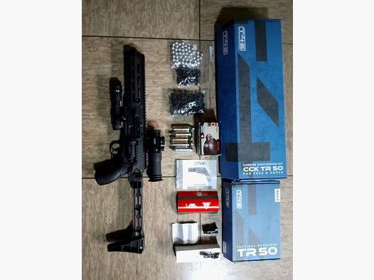 Neu T4E RAM HDR50  Tr50 gen2 + Carbine Conversion Kit+ Alu kugeln + Rubberballs .50 + Flashlight + CO2 Kapseln+ Visier Ovp 