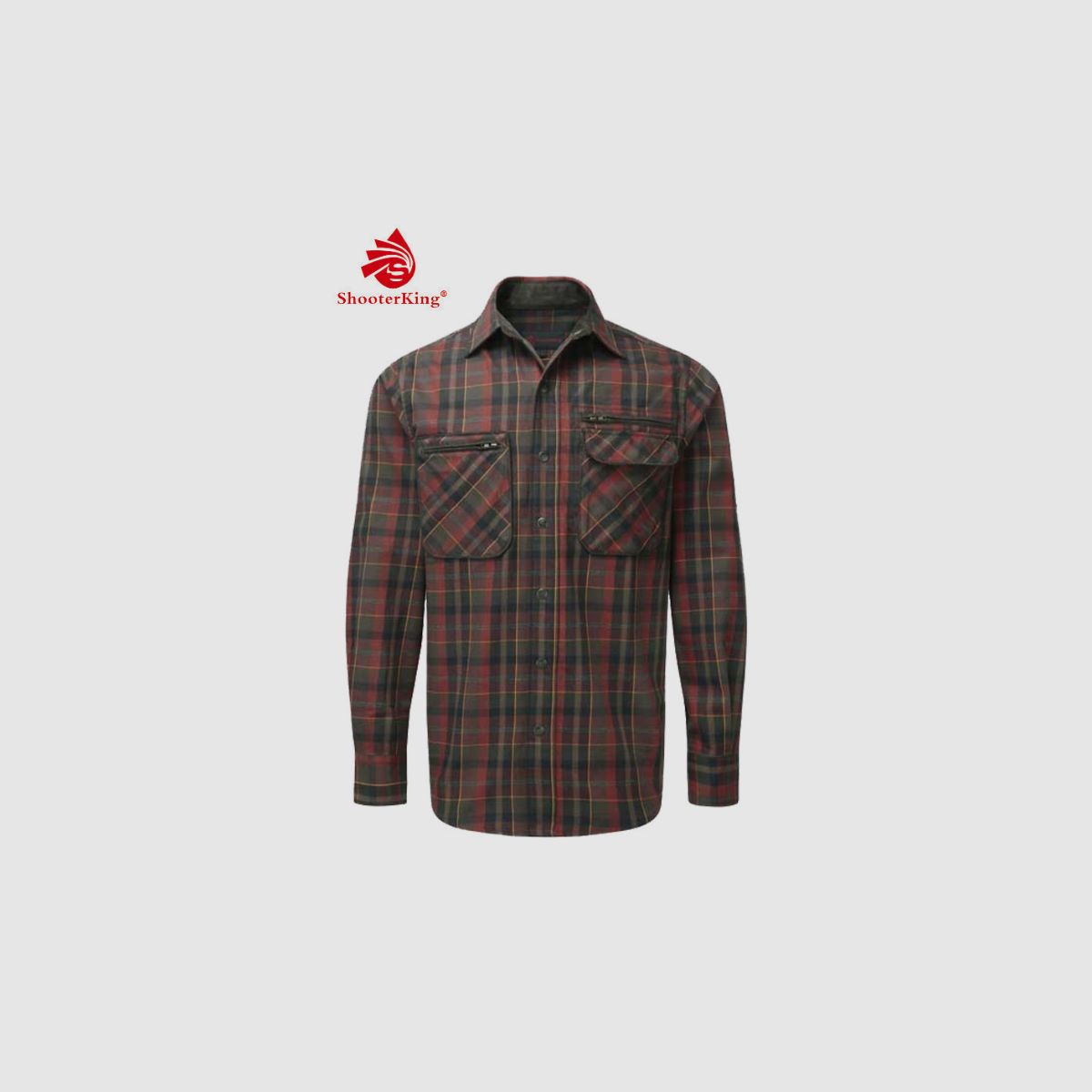SHOOTERKING Greenland Shirt Langarm Hemd Rot