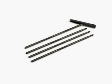 Tige de nettoyage en acier bronzé, 4 pièces avec filetage M4, longueur env. 710mm