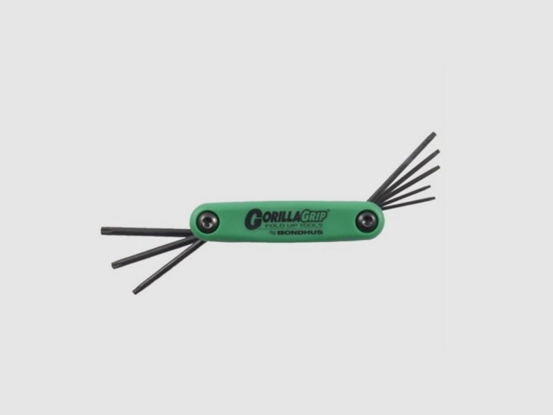 BONDHUS accessoires de tir sportif jeu pliant de clés Torx GorillaGrip T6 - T25 TF8S