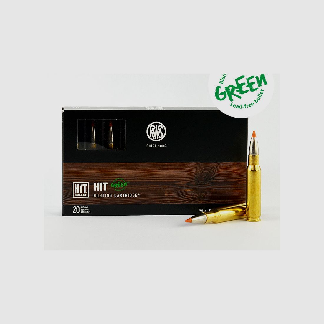 RWS .308 Winchester, HIT 165 grs 1 pack (20 shots at €4.245 each)
