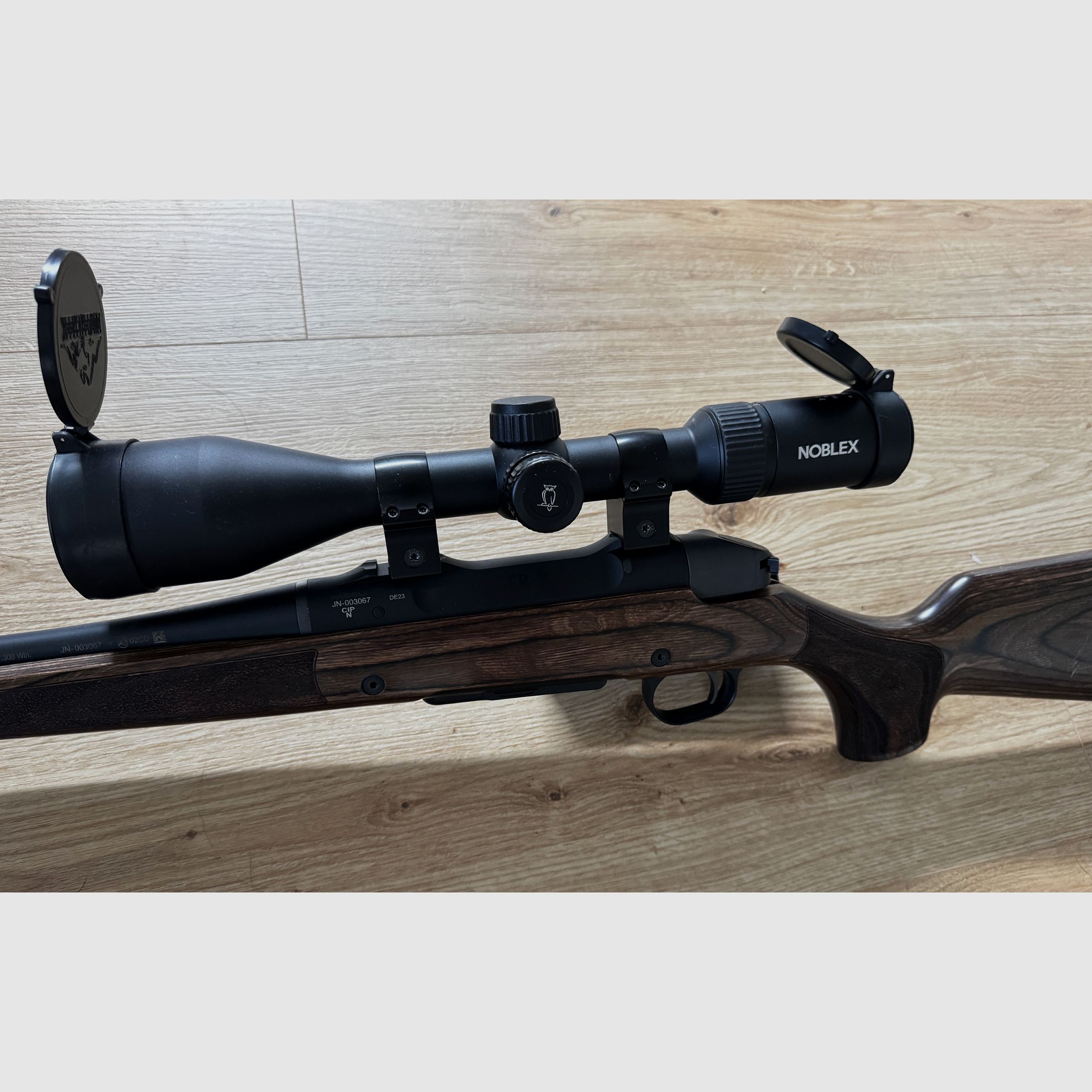 Jaeger NXT - Haenel - .308 inkl Optik (Noblex NZ6, 3-18x56) & Schalldämpfer (Jaki) & Gewehrriemen
