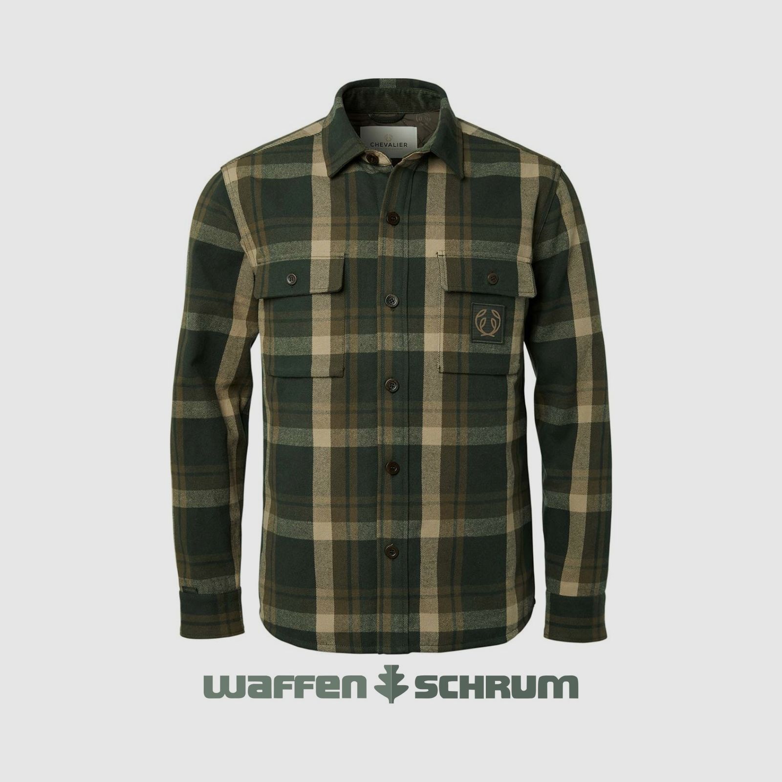Chevalier Hemd Axe Overshirt Green Checked