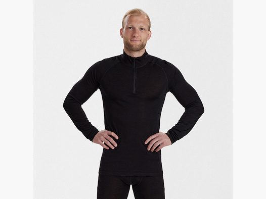 Deerhunter Quinn Merino Â½-Zip Sous-vêtement Noir Chêne S