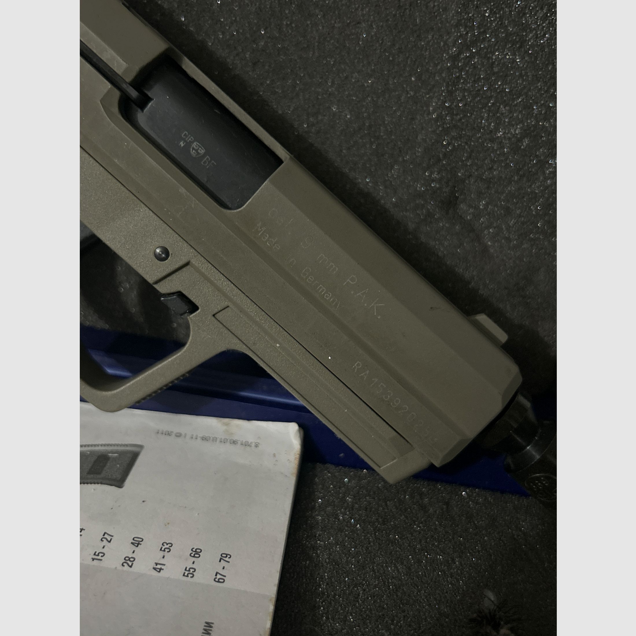 Röhm RG 96 blank firing pistol 9 mm P.A.K. Icon Green