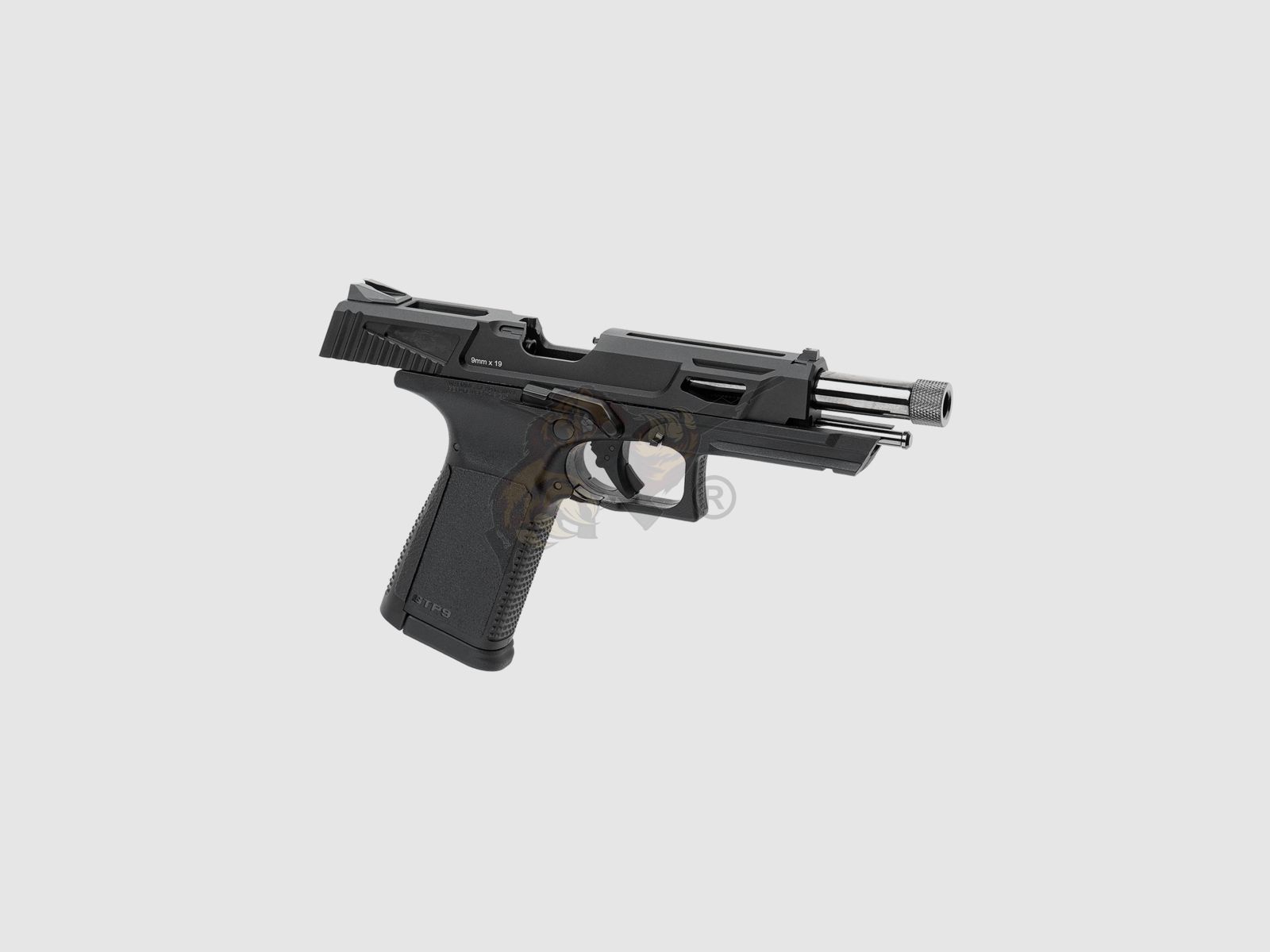 G&G GTP9 MS GBB Airsoft Pistol Metal Version in black -F-