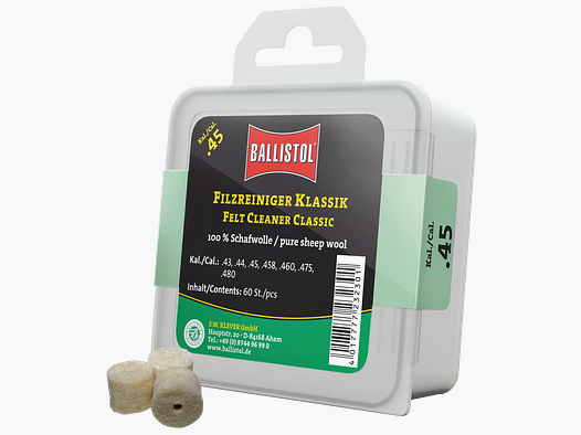 Ballistol – Nettoyant en feutre Classique / Cal. .45 (60 pcs)