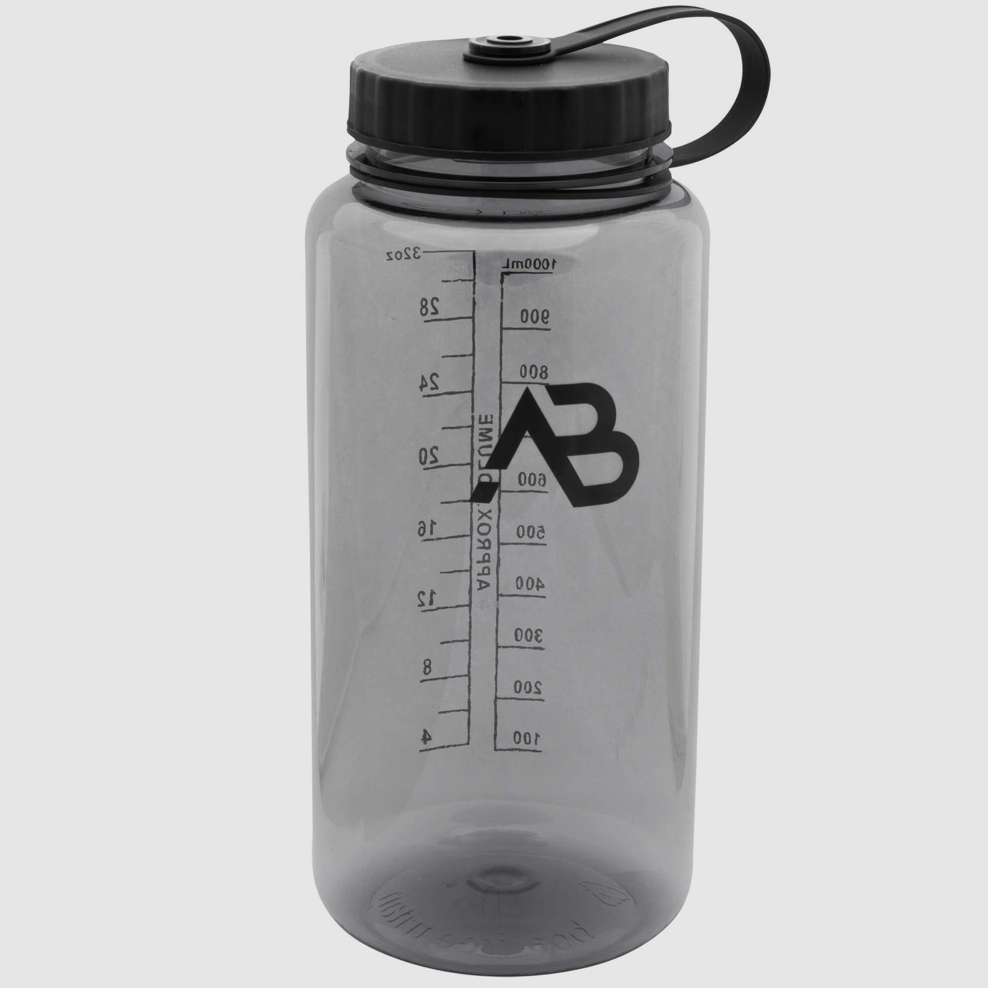 Tritan Weithals Trinkflasche 1l grau