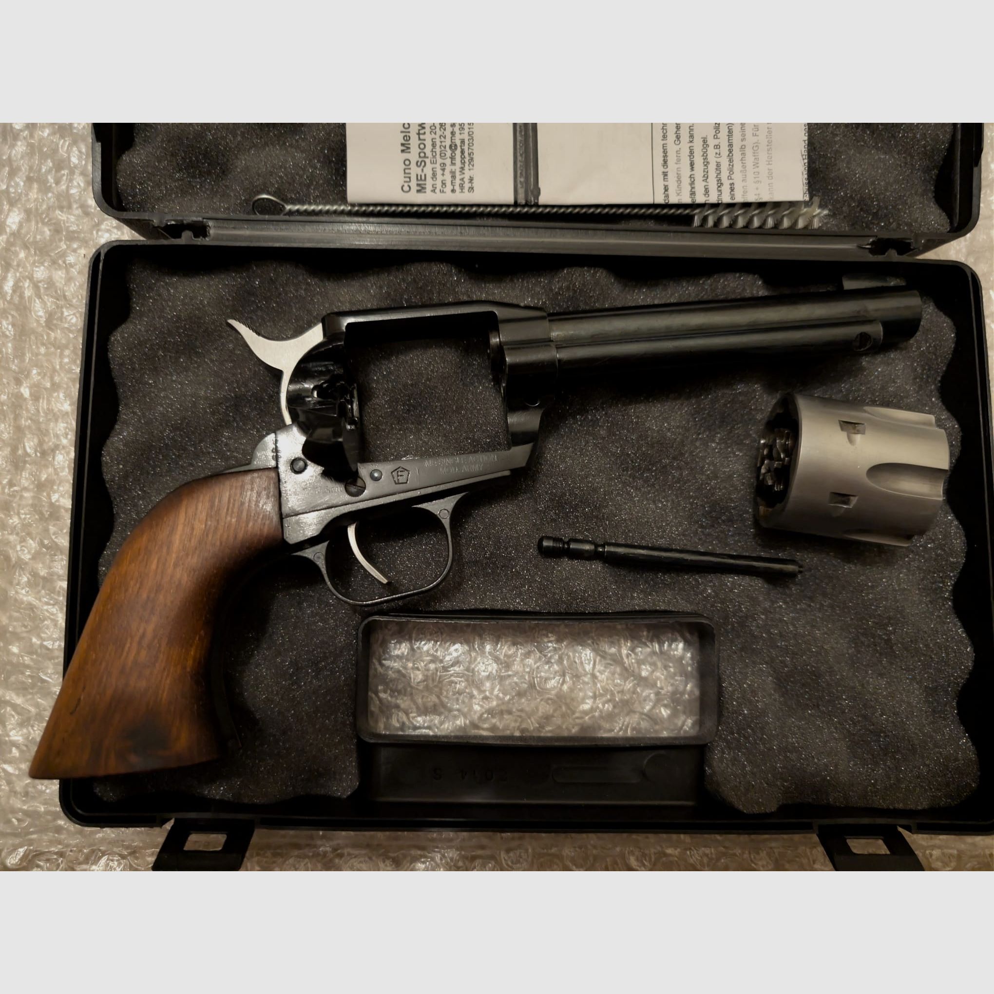 Weihrauch / ME Single Action Army Western LEP Revolver | Cal. 5,5 mm / .22 | Sonderedition mit entnehmbarer Trommel zur Wartung.