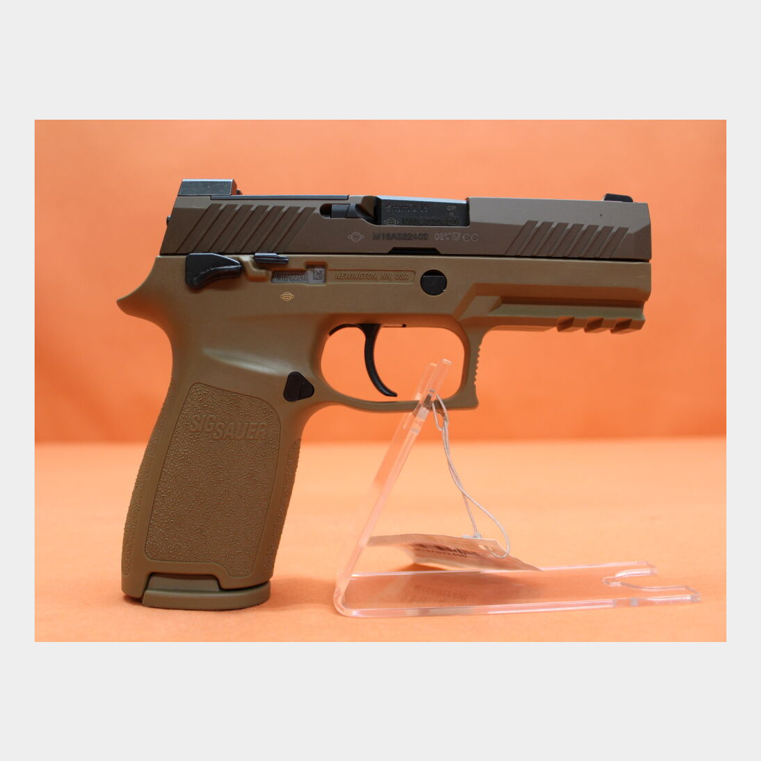 SIG Sauer	 Ha.Pistole 9mmLuger SIG Sauer P320 M18 99mm Lauf Coyote Tan/ OR Optic Ready 9mmPara/9x19