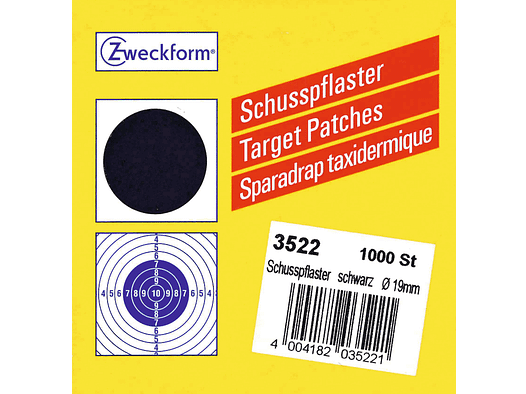 Schusspflaster schwarz Ø 19 mm