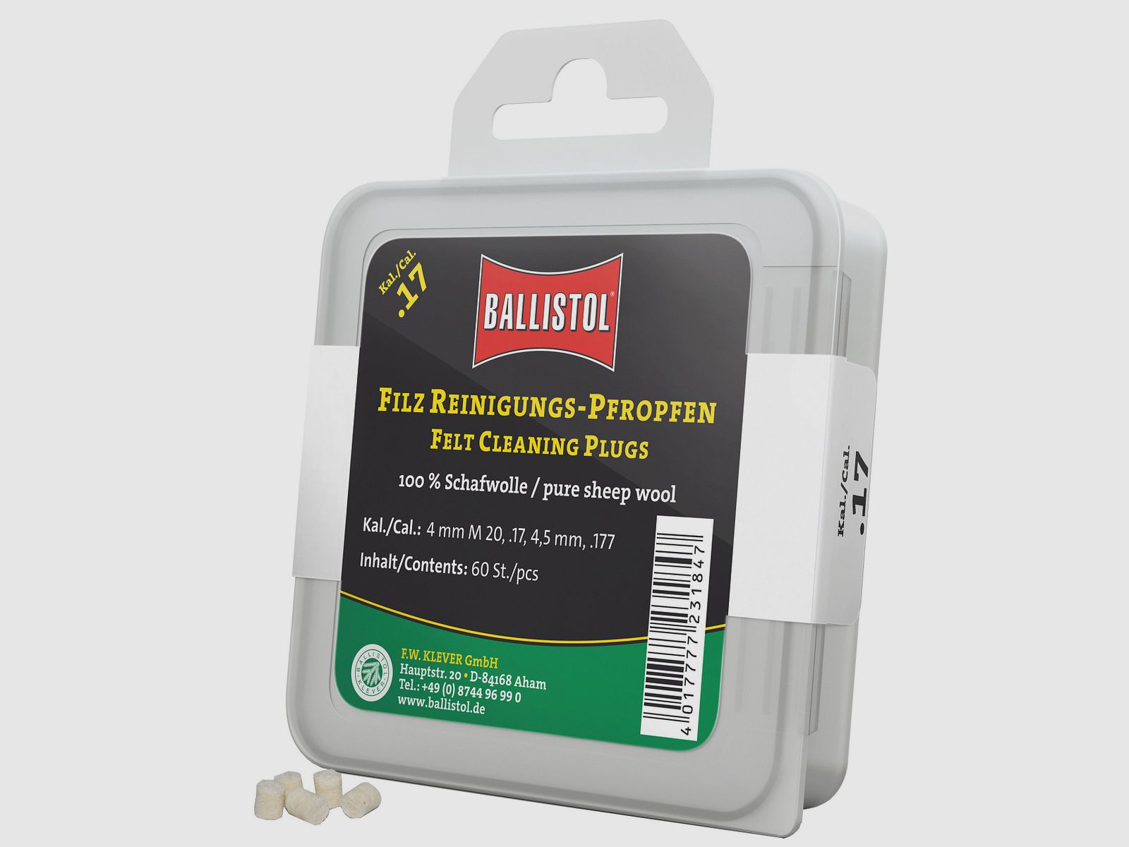 Bouchon de nettoyage en feutre Ballistol classique