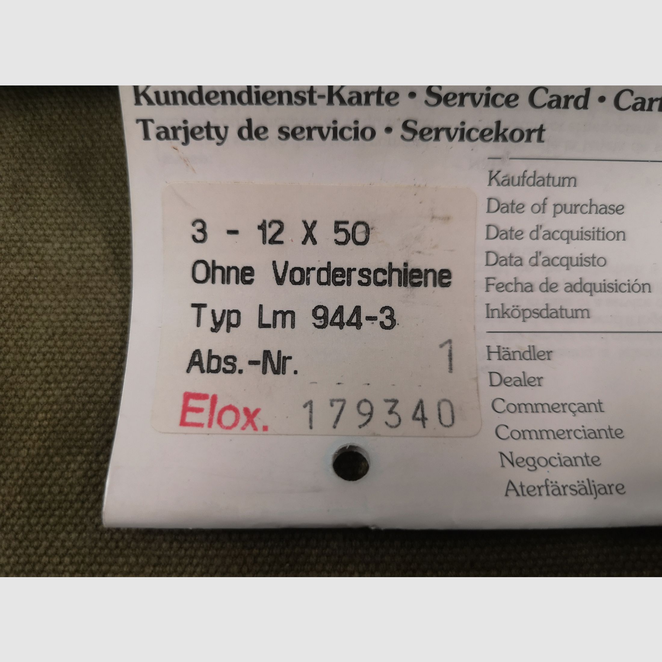 ZF Schmidt & Bender LM944-3, 3-12x50 neuwertig