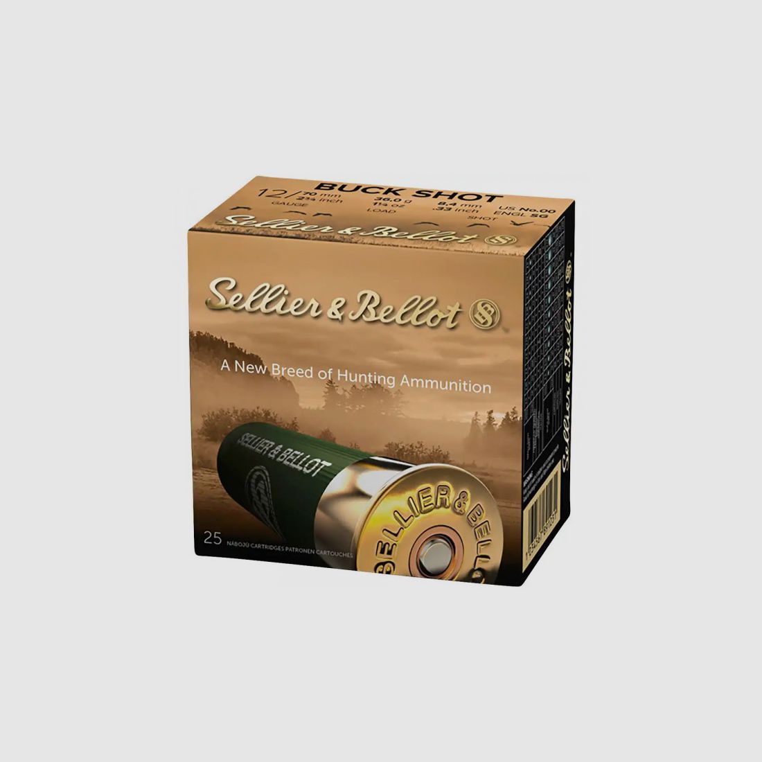 SELLIER & BELLOT BUCK SHOT - 12/76 - 8,4MM - 36 G. - 25 SCHUSS