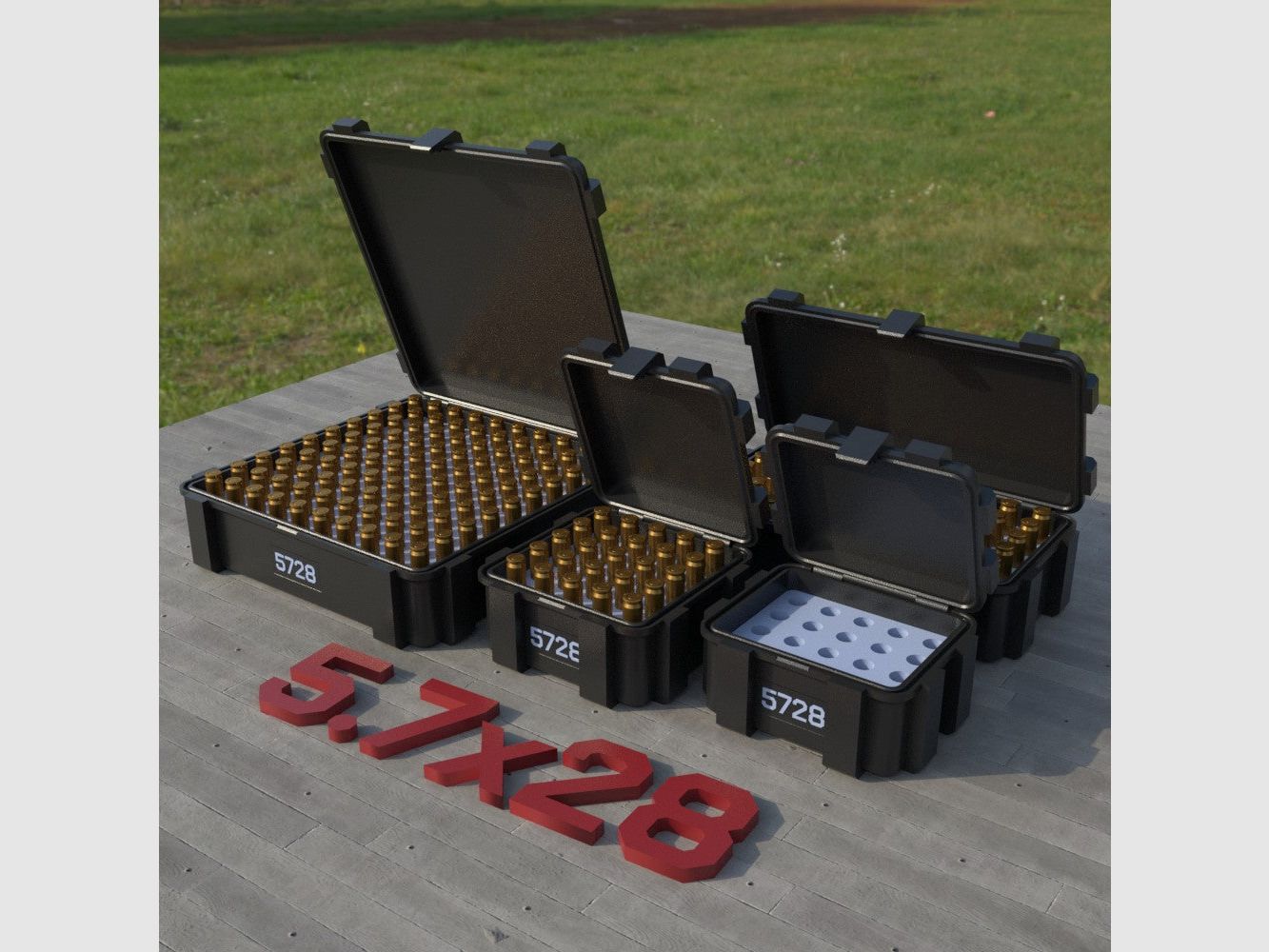 Filamelt Munitionsbox / Ammo Box 5.7x28 – Patronenbox ‘Klappdeckel’ – 20 / 25 / 50 / 100 Runden