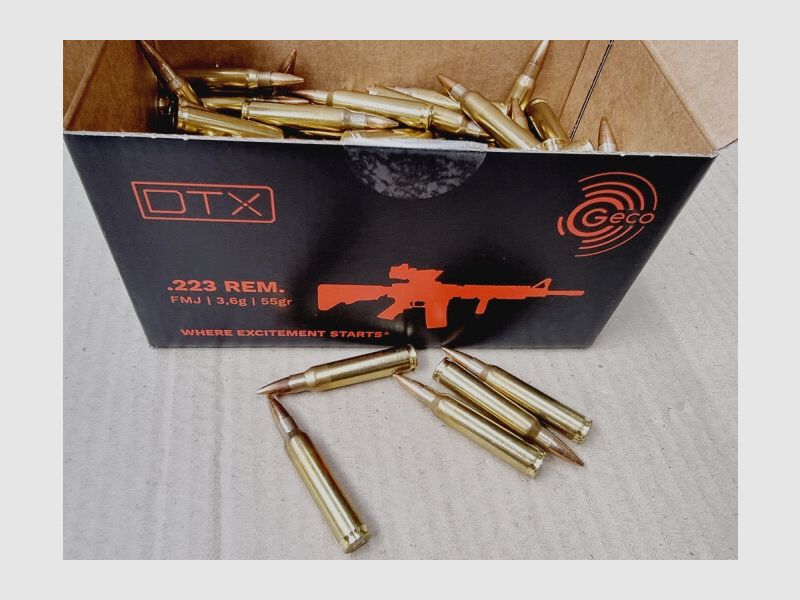 .223/55grs Geco DTX FMJ 150 stk.