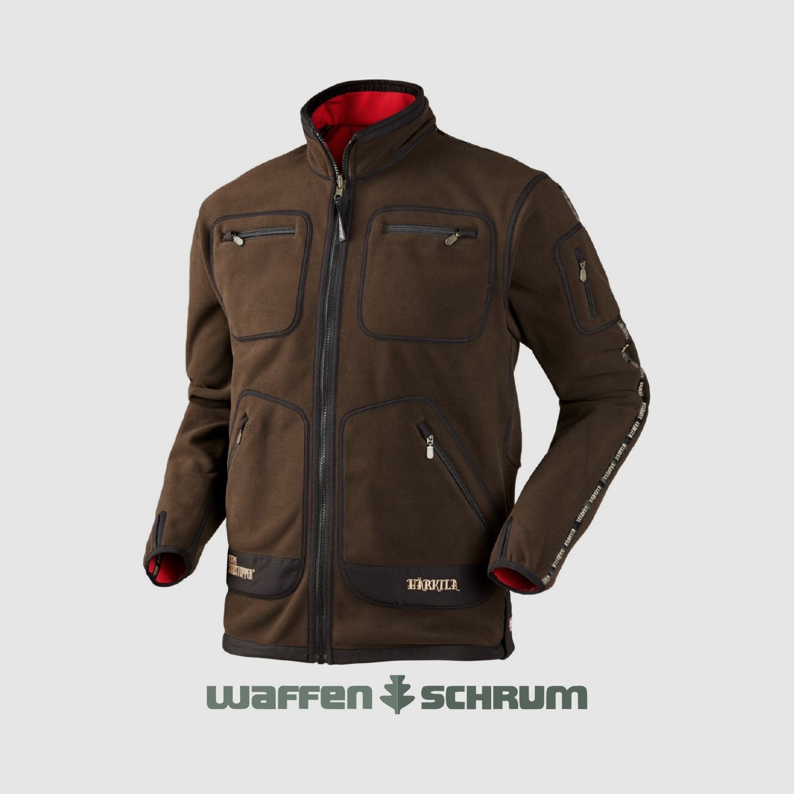 Härkila Fleecejacke Kamko Brown/Red