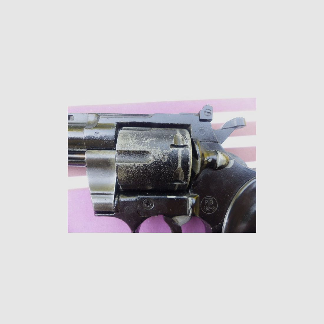Schwerer Revolver Python Cal. .380k (9mm R) brüniert 6-Schuss Trommel
