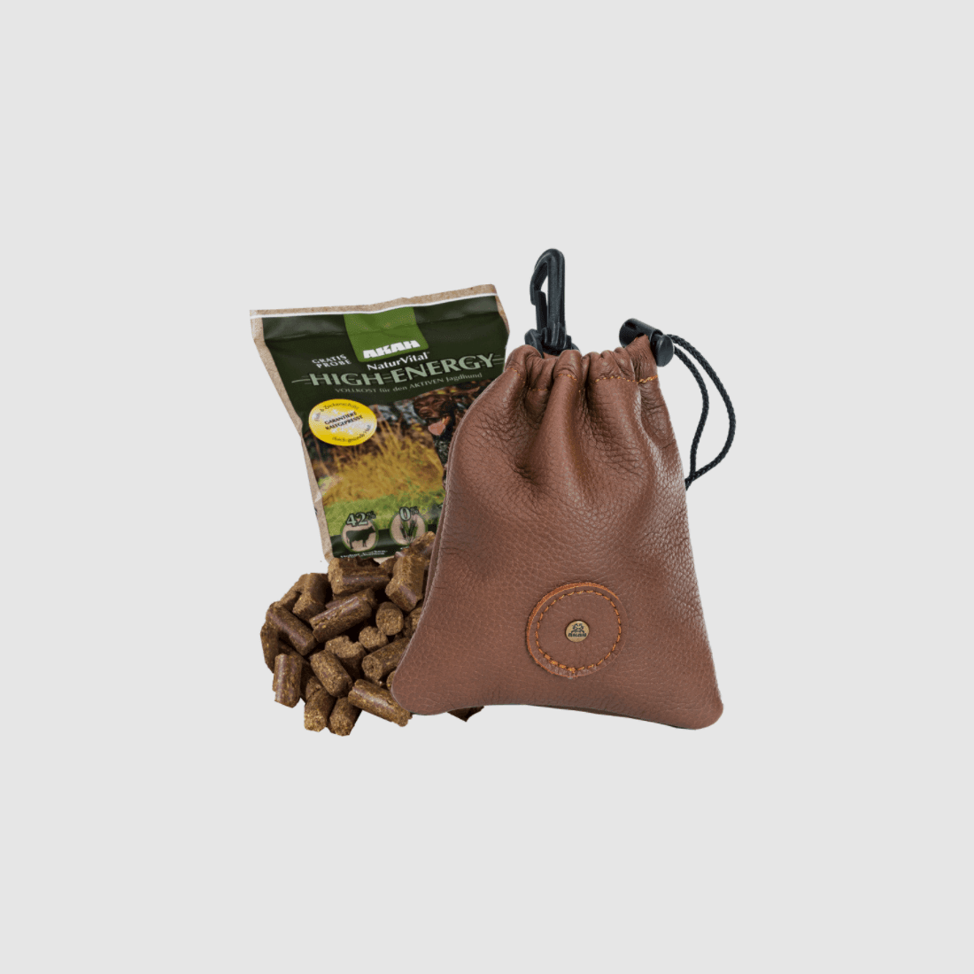 AKAH Bolsa de golosinas de cuero de alce