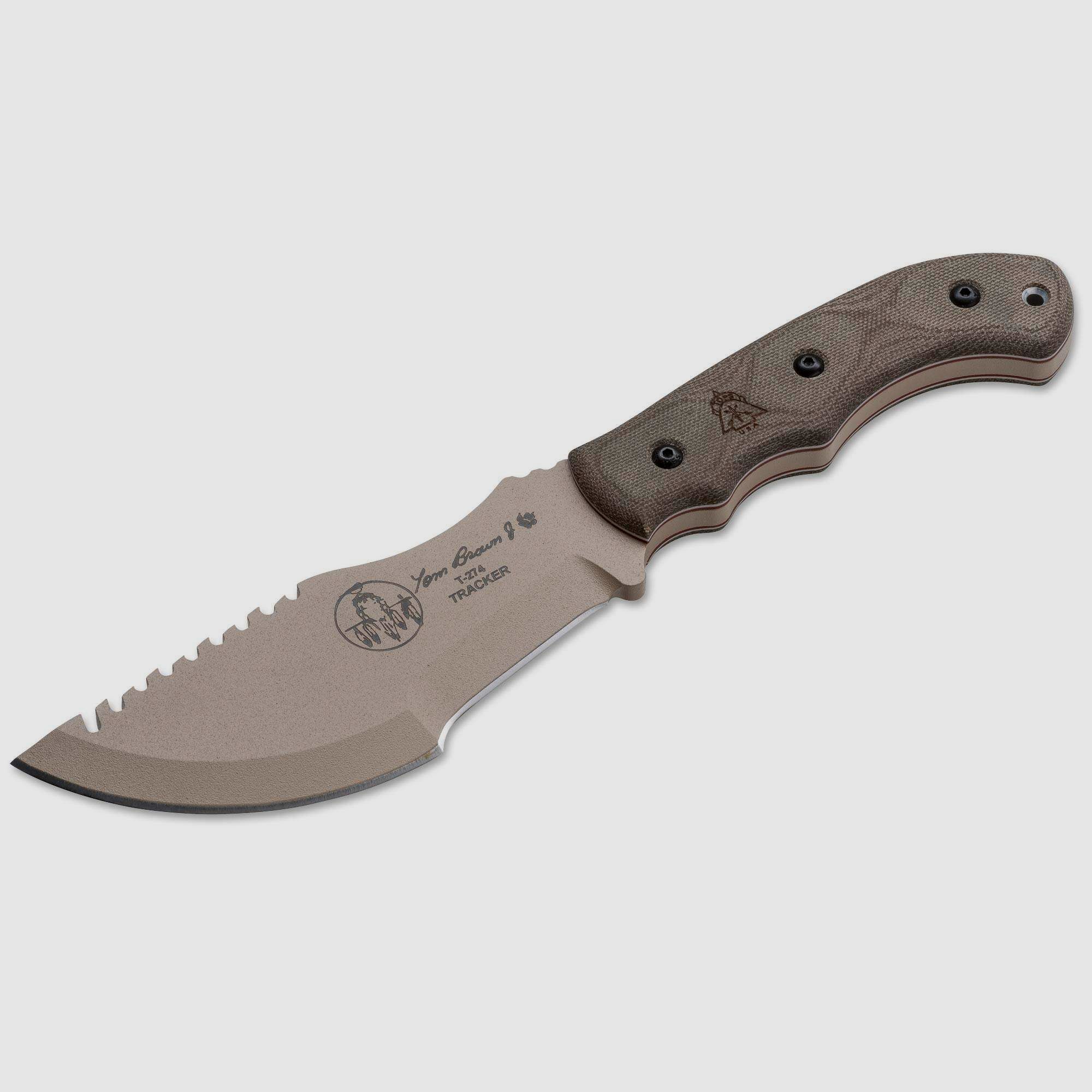 Tom Brown Tracker Tan Outdoor Messer