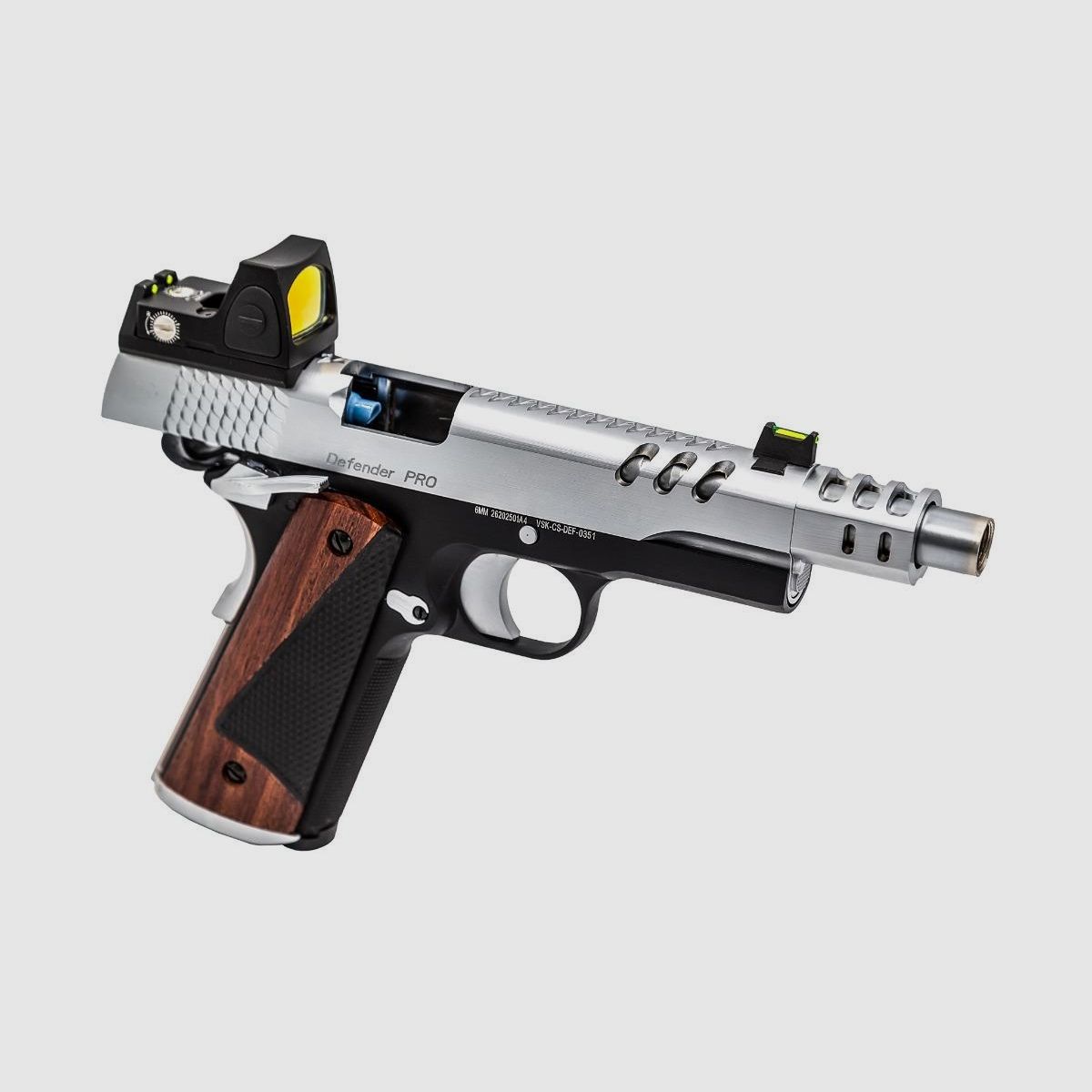 REPLIK GBB GAS VORSK CS DEFENDER PRO MEU SILBER / SCHWARZ 1,0J + BDS, Bild 4 von 4