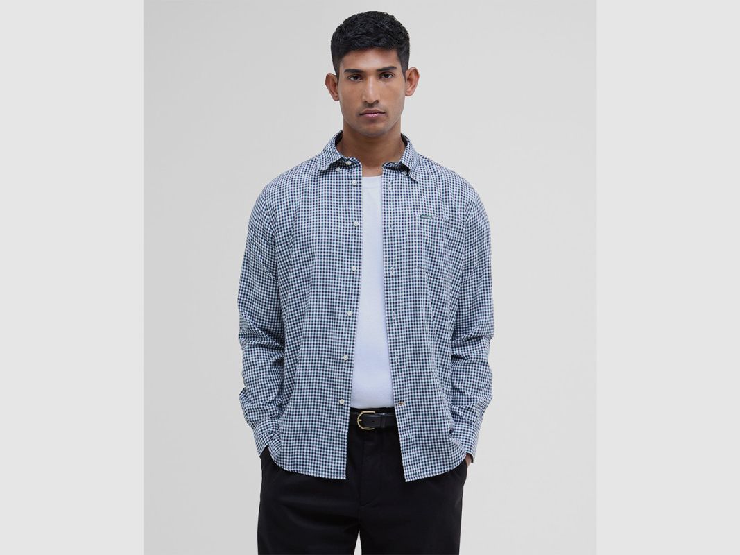 CHEMISE BARBOUR PADSHAW GINGHAM VERT, image 2 sur 8
