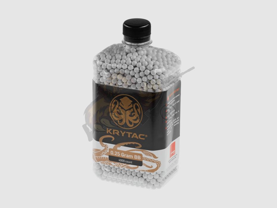 Krytac Airsoft BB`s 0.25g (4.000 Stück) diameter 5,95mm - weiß