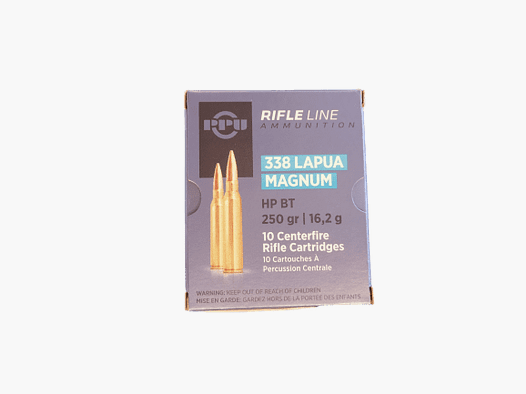 PRVI/PPU .338 Lapua Magnum HP BT 250 gr. 16,2 g 10 Stk.