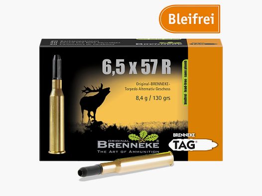 Brenneke 6,5x57 R 130GR TAG 20 Patronen