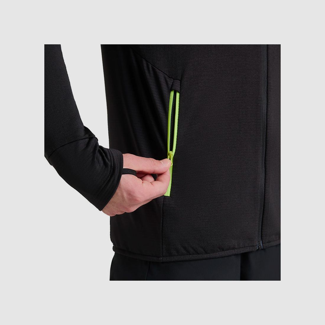 MONTURA – HOMME – RISE MAGLIA Noir/Sunny Lime, image 4 sur 10