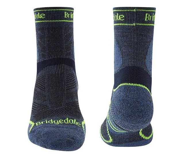 BRIDGEDALE Lightweight T2 Merino Sport 3/4 blue socks, image 3 of 4