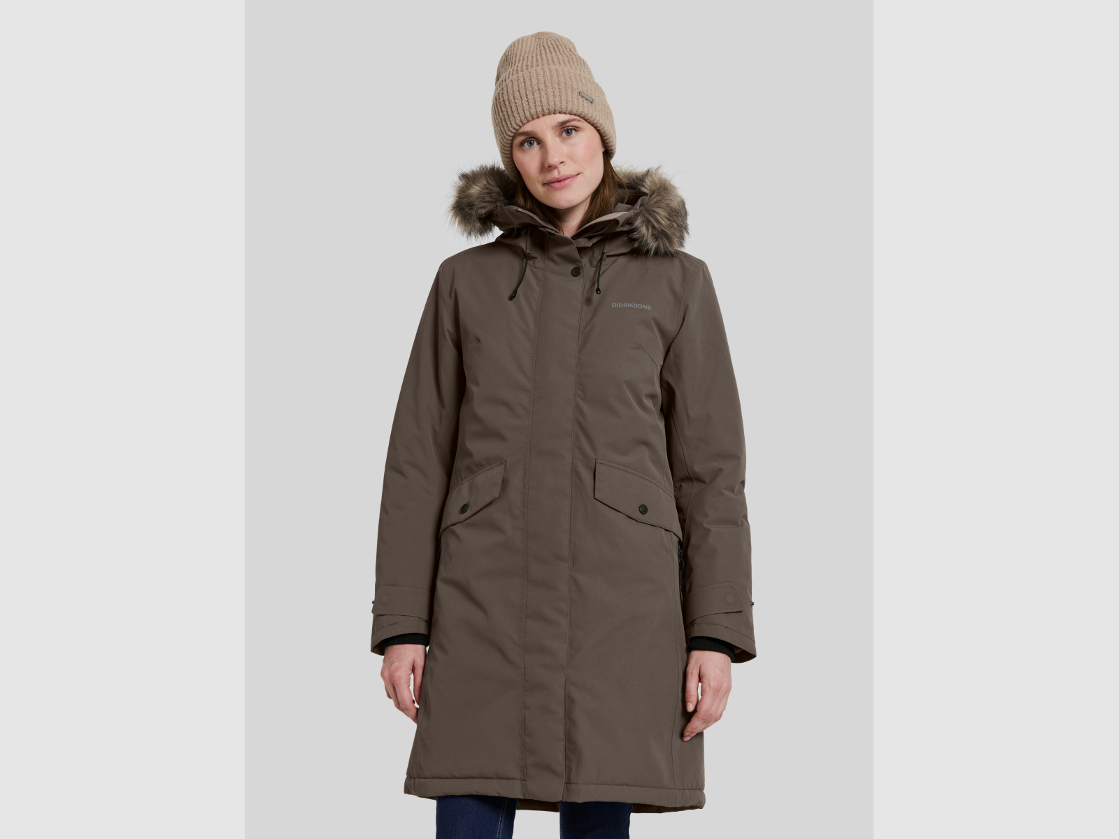 DIDRIKSONS Erika Damen Parka 3 Mocha Brown