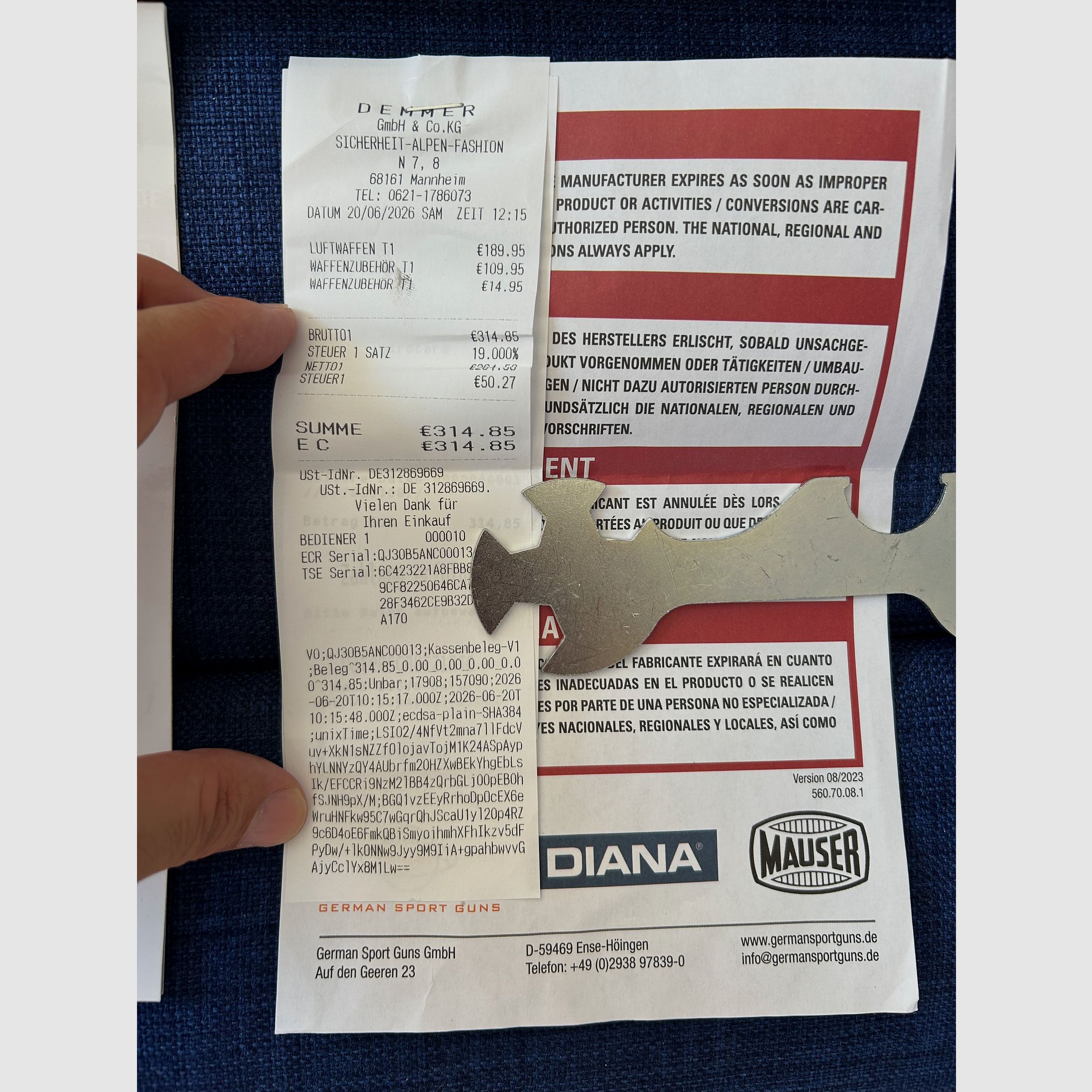 Diana Bandit z Diana PCP-pompą powietrzną i akcesoriami w kalibrze 4,5 mm