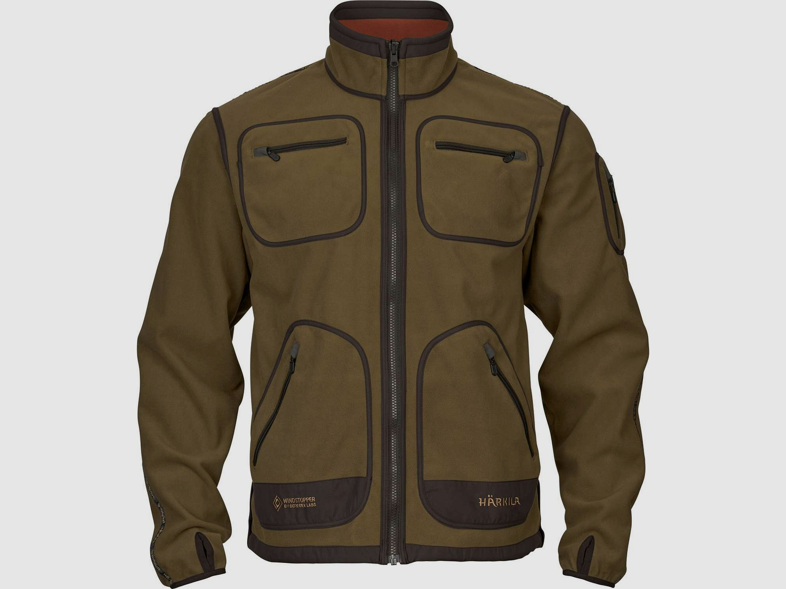 Hrkila Kamko Fleecejacke Grn / Orange