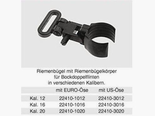RECKNAGEL Riemenbügel DL-abnehmbar EURO /BDF f. Flinte Kal. 20 -abnehmbar