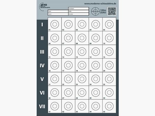 1MOA - Objetivo 100m Entrenamiento para Tiro de Largo Alcance y Tiradores PRS