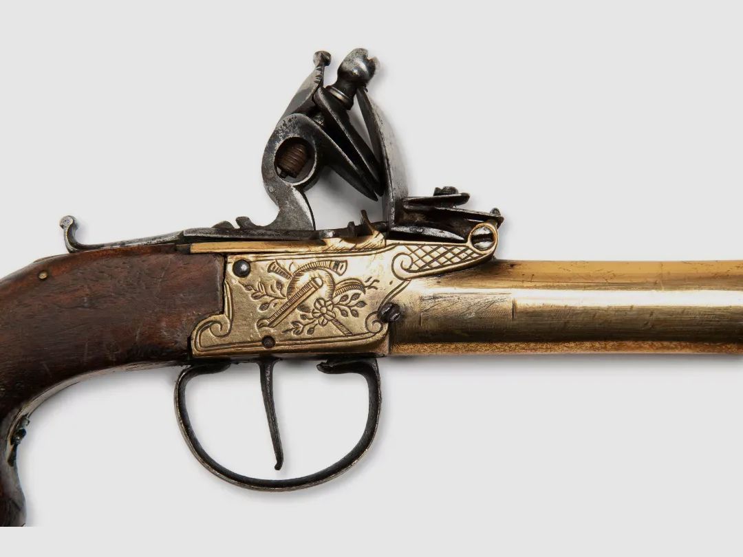 Steinschloss Pistole Tromblon Antik
