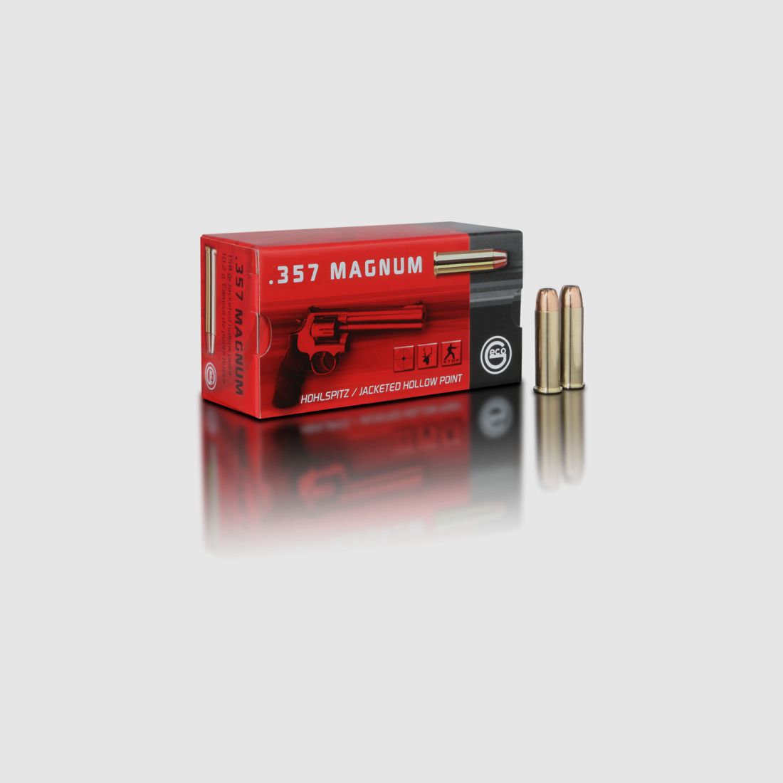 Geco .357Mag. Częściowa powłoka Otwarty Punkt 158grs.