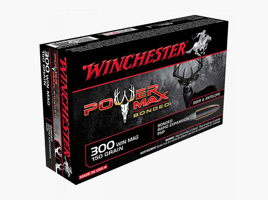 Winchester Power Max Bonded .300 Win. Mag. 150GR Bonded Rapid Expansion PHP 20 cartouches