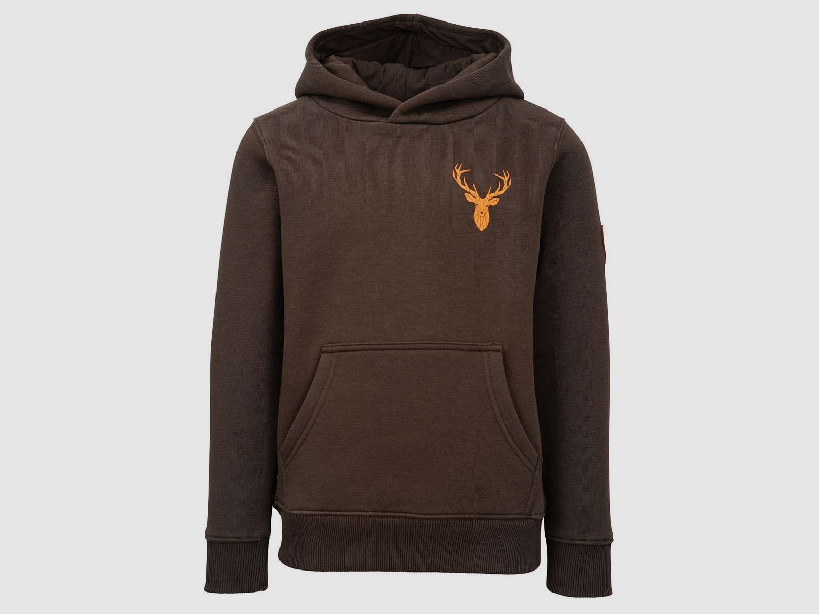 Hubertus Hoodie Hirsch oliv/ braun