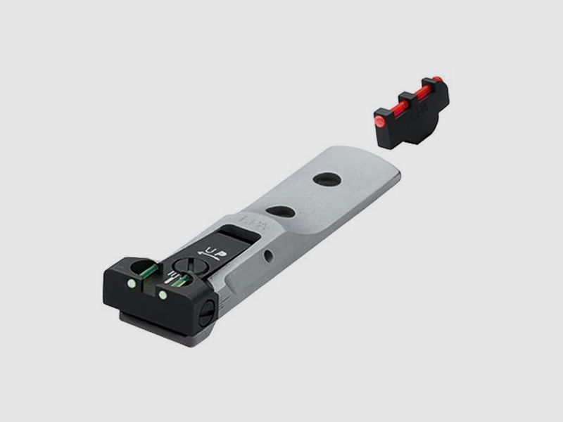 LPA Match FIBER-Optics S&W-Revolver Silber+Schwarz