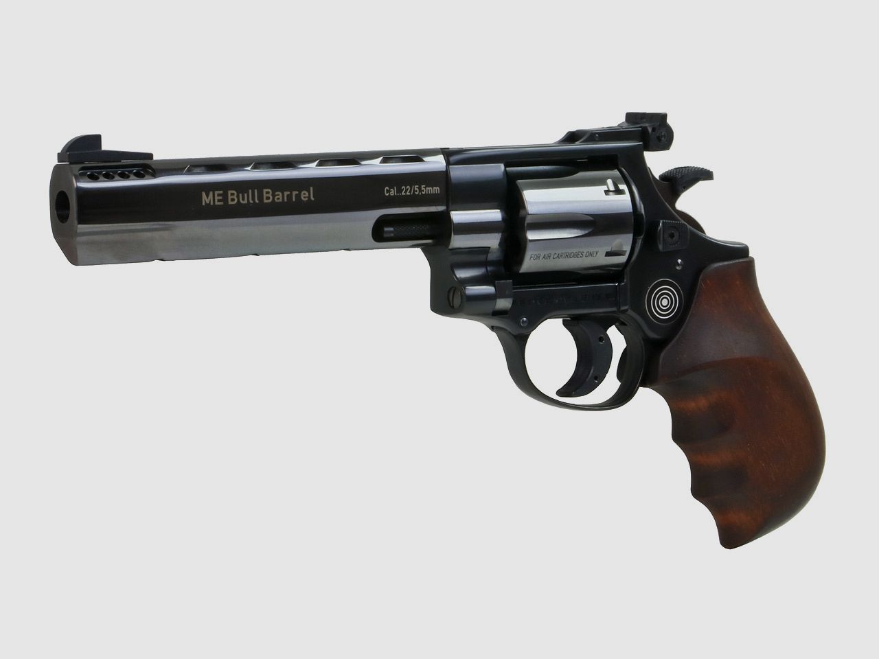 Laufmantel 6 Zoll fĂĽr LEP Druckluft Revolver ME Bull Barrel, brĂĽniert, Kaliber 5,5 mm