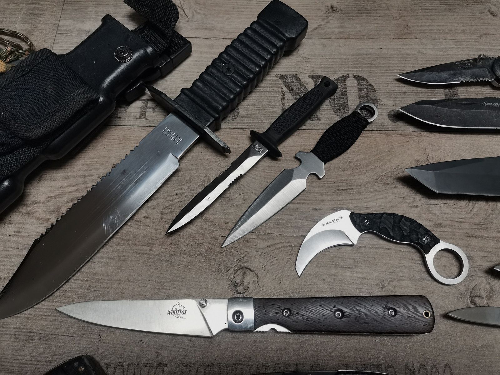 Haller Walther Böker Herbertz etc. Messer Konvolut Einhandmesser Springmesser Karambit Dolch 