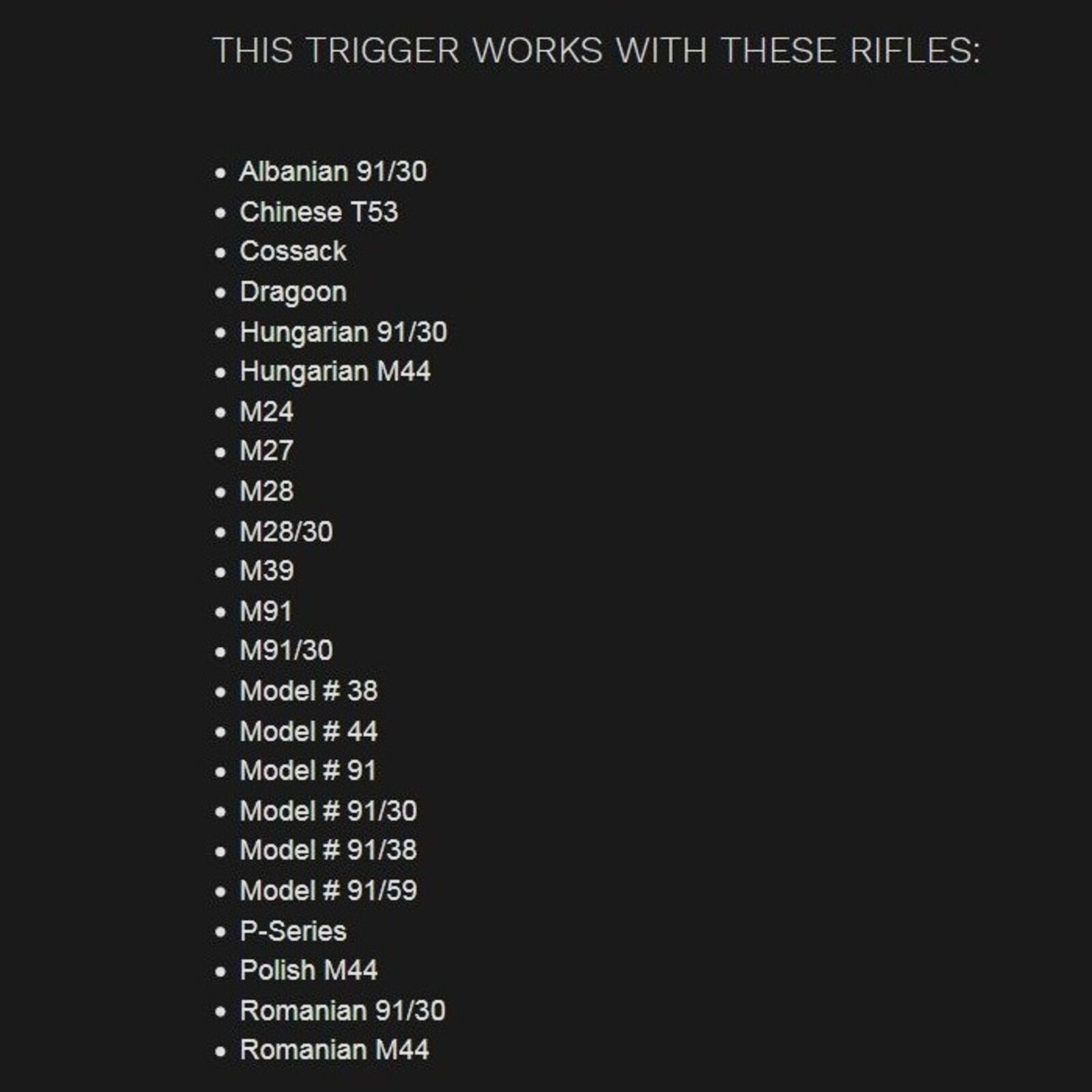 Timney Abzug&S 3lbs FWD Mosin Nagant