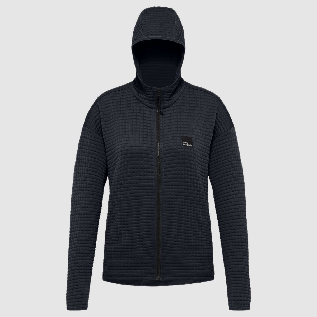 JACK WOLFSKIN Mogari Felpa con Cappuccio Fz W Blu Scuro