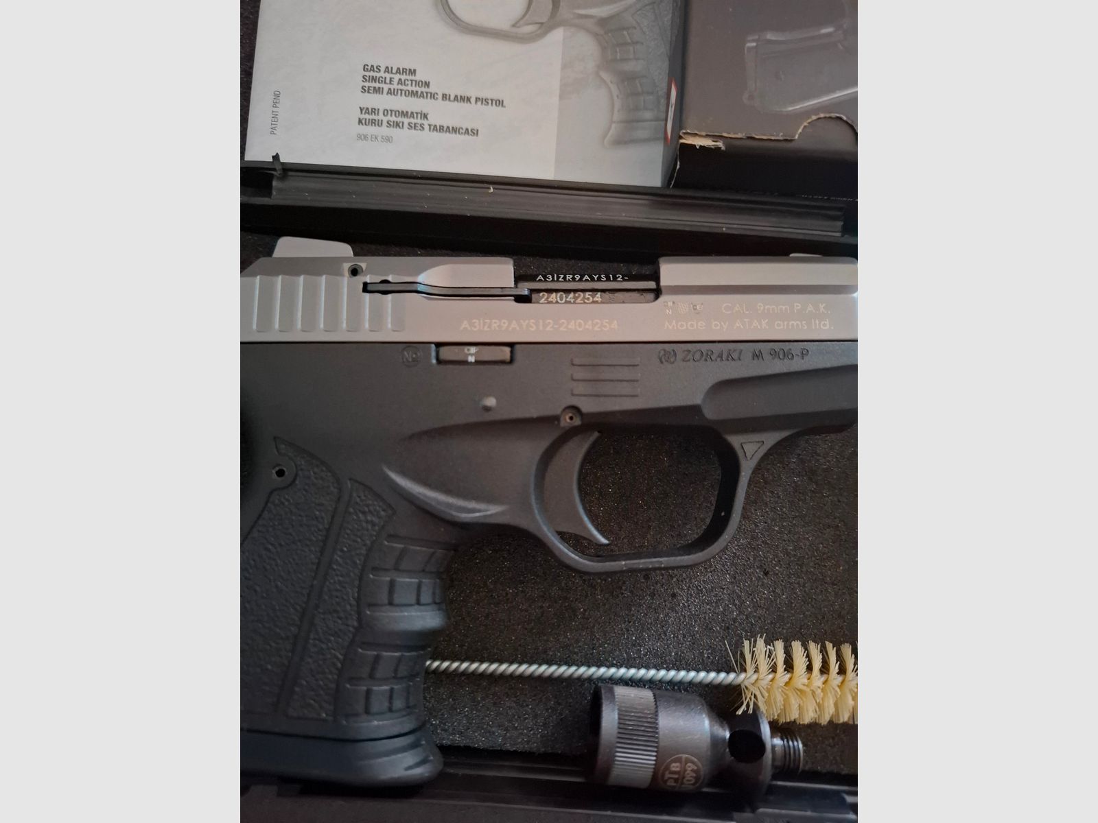 Zoraki 906-P 9mm P.A.K. PTB 1099 con munizioni "LIKE NEW