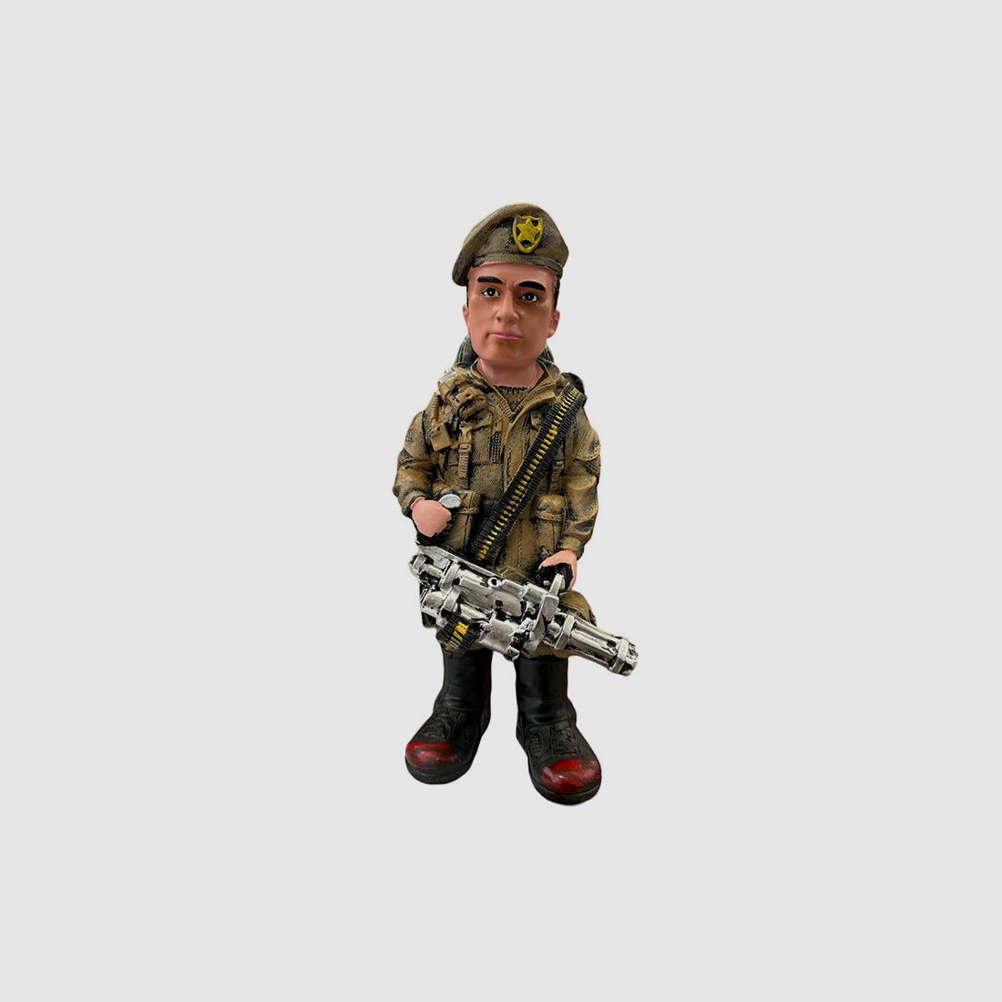 STATUETTE SOLDAT AMERICAN CORPS MINIGUN 29CM, Bild 1 von 2