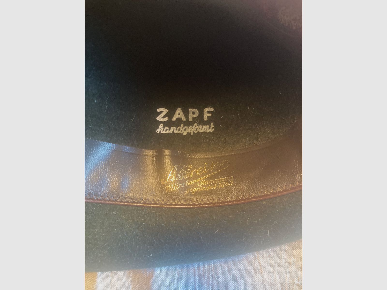 Sombrero de caza Loden de Zapf, como nuevo!