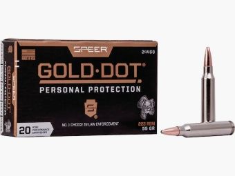 Speer Gold Dot Protection Personnelle .223 Rem. 55GR GDSP 20 cartouches